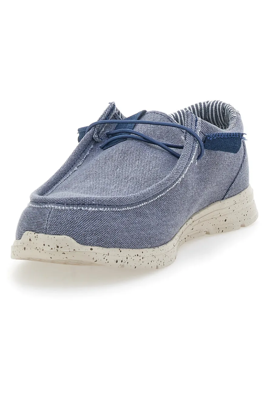 Mocassini Blu In Tessuto Sevenoaks 1147