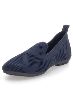 Mocassini blu in tessuto con soletta morbida The First PRESZ32