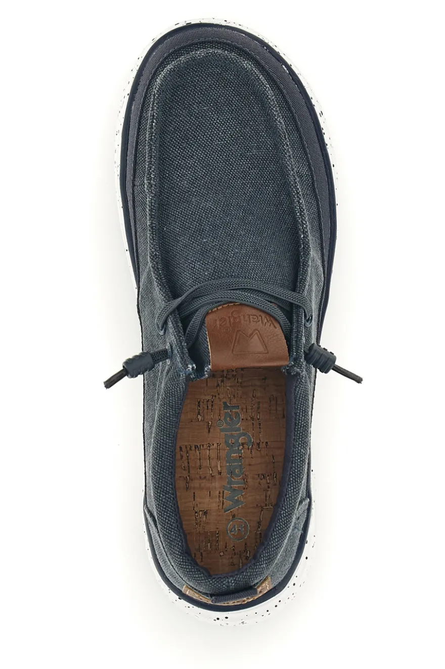 Mocassini blu in tessuto Wrangler 2026103629Y