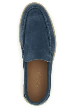 Mocassini blu in vera pelle made in Italy Ptr 800