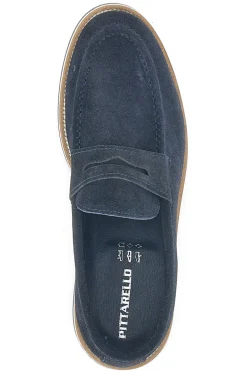 Mocassini blu in vera pelle Pittarello 115