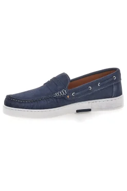 Mocassini Blu In Vera Pelle Scamosciata Max Dillan 420