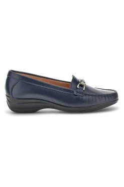 Mocassini blu in vera pelle Pittarello Focus 8135