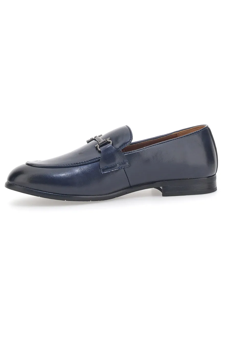 Mocassini Blu Lucidi Solo Soprani 41819
