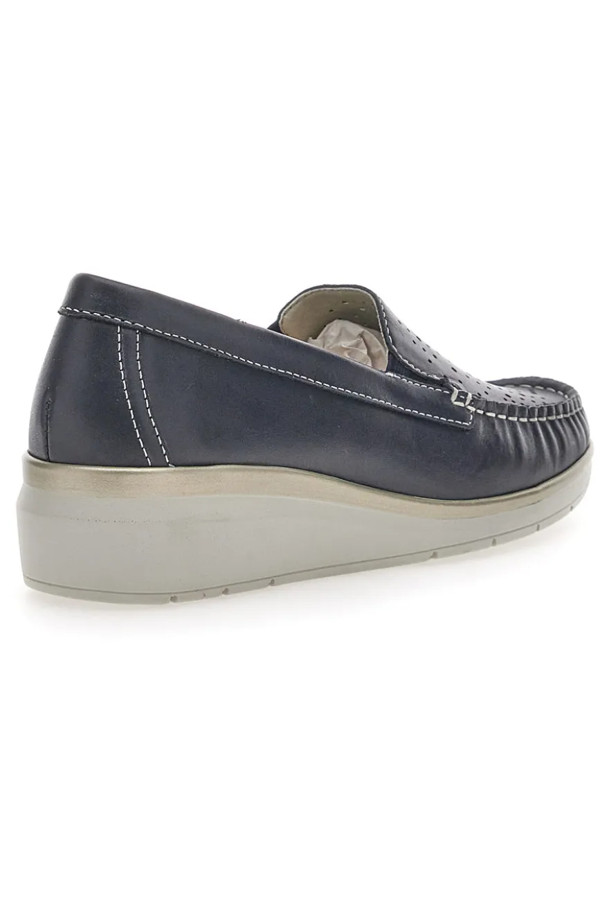 Mocassini Blu Mio Tempo 21178