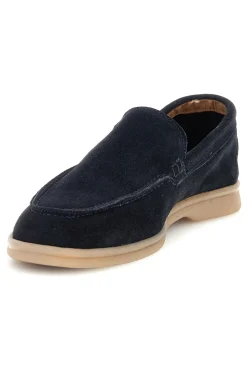 Mocassini blu notte in vera pelle Ptr 800