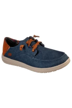 Mocassini blu Relaxed Fit con Memory Foam Skechers Melson Planon