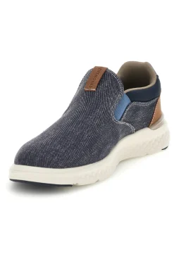 Mocassini blu slip on con suoletta estraibile Sevenoaks YH25129