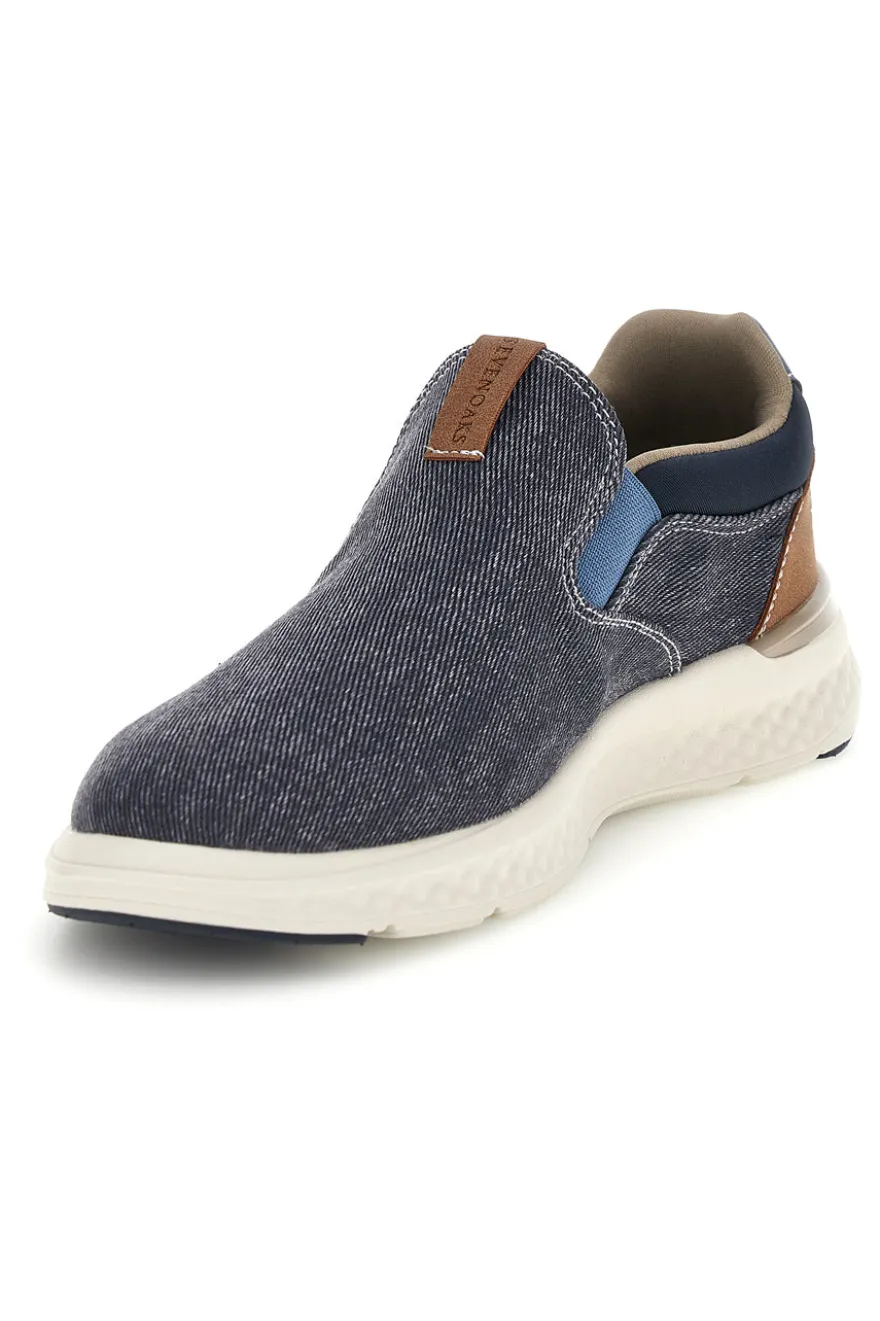 Mocassini blu slip on con suoletta estraibile Sevenoaks YH25129
