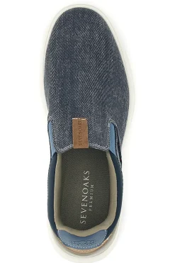 Mocassini blu slip on con suoletta estraibile Sevenoaks YH25129
