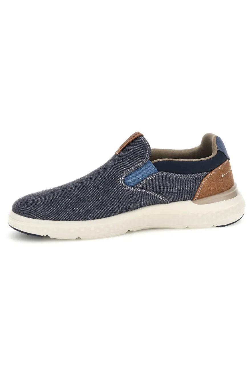 Mocassini blu slip on con suoletta estraibile Sevenoaks YH25129