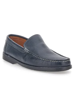 Mocassini Blu Vera Pelle Longford 101