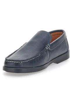 Mocassini Blu Vera Pelle Longford 101