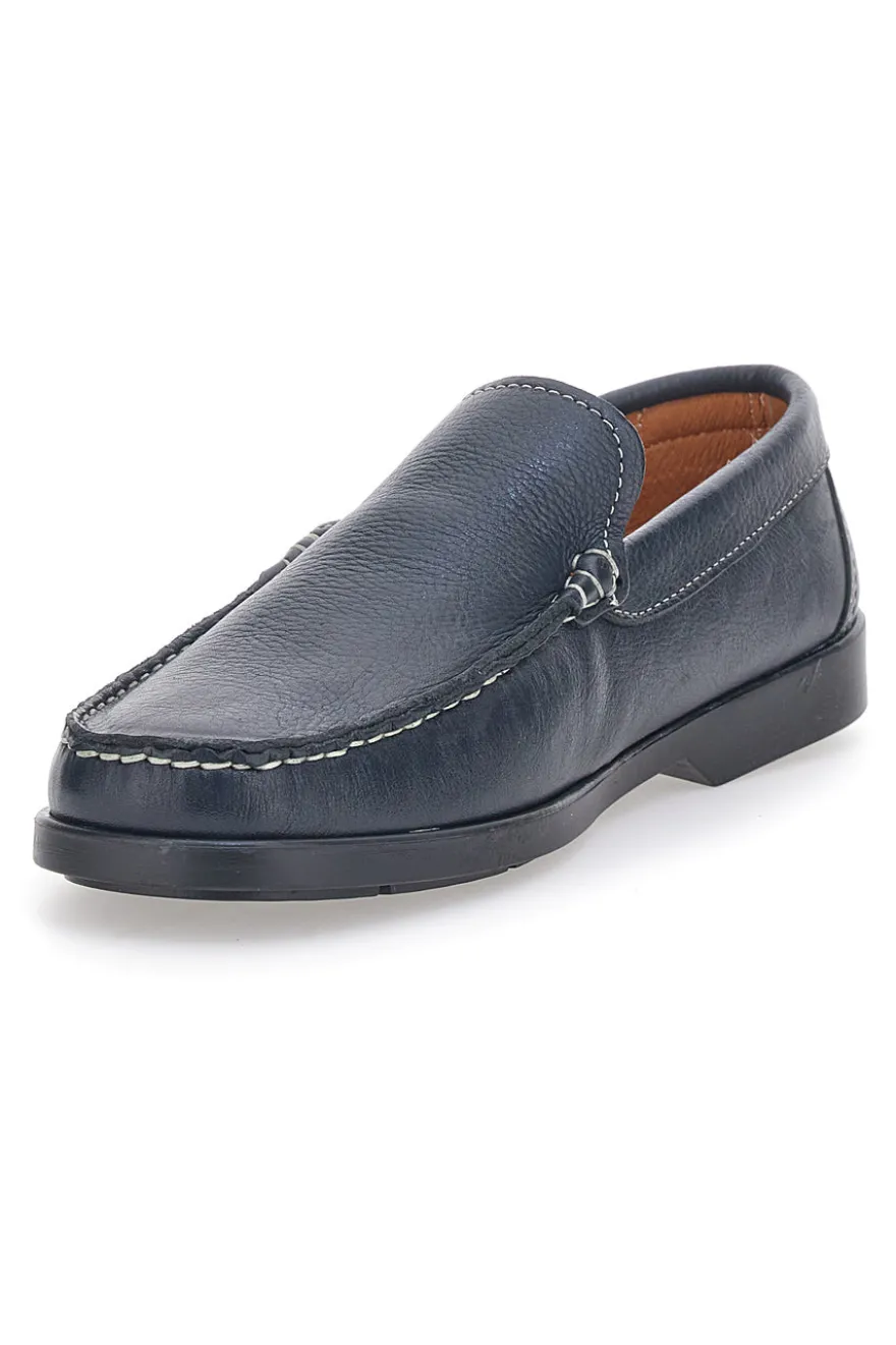 Mocassini Blu Vera Pelle Longford 101