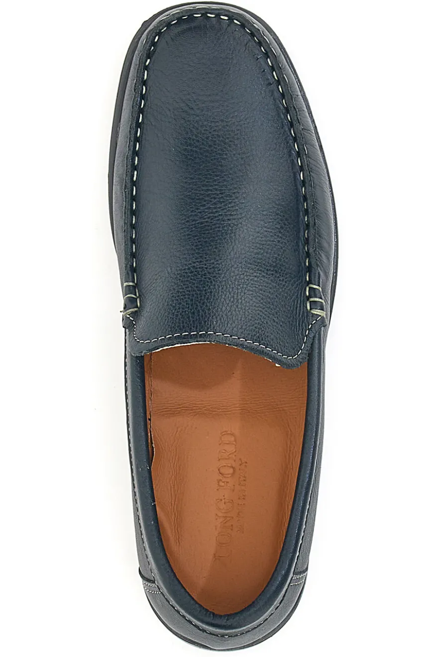 Mocassini Blu Vera Pelle Longford 101