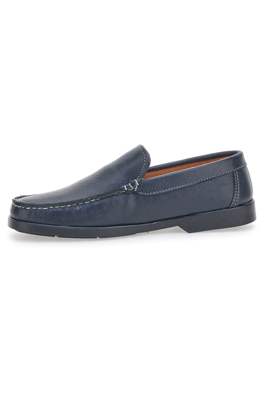 Mocassini Blu Vera Pelle Longford 101