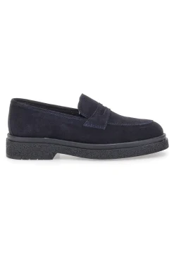 Mocassini Blu Vera Pelle Made In Italy PITTARELLO Class 2004