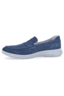 Mocassini blu vera pelle made in italy Marco brandi 157
