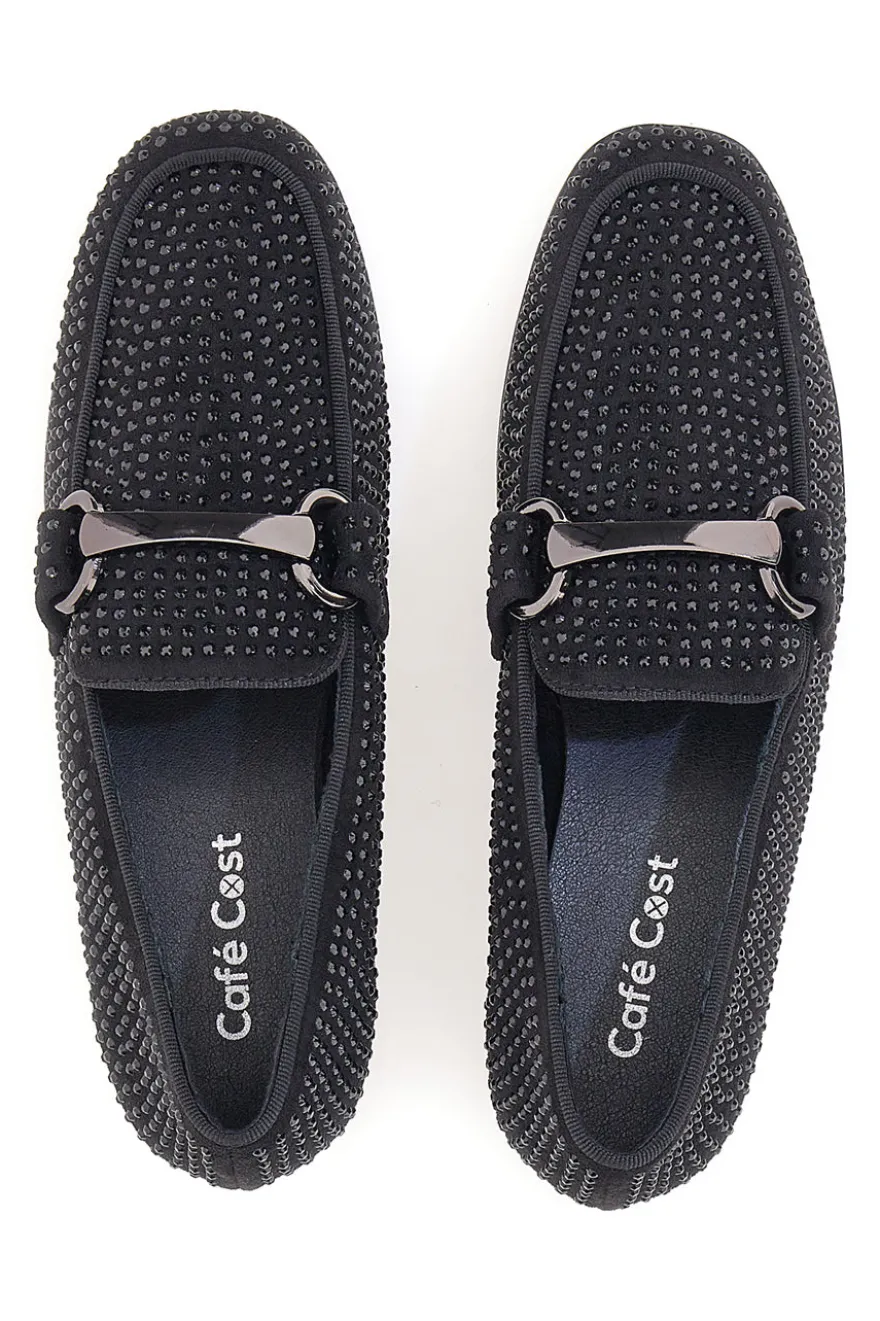 Mocassini Cafè Cost 262507 Nero Strass