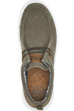 Mocassini color taupe in tessuto con lacci Max dillan MXM518A68