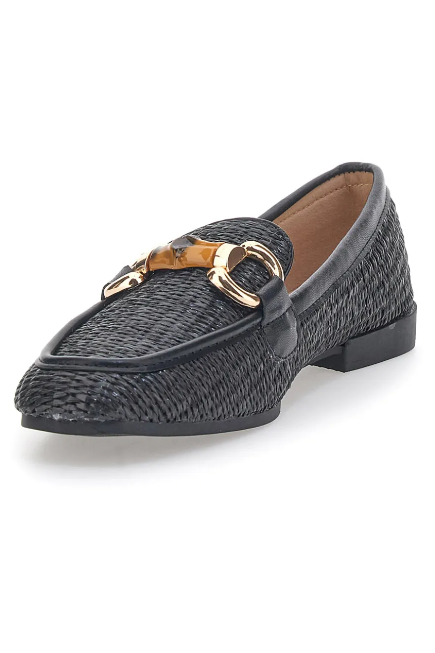 Mocassini con Morsetto Nere First Lady 462