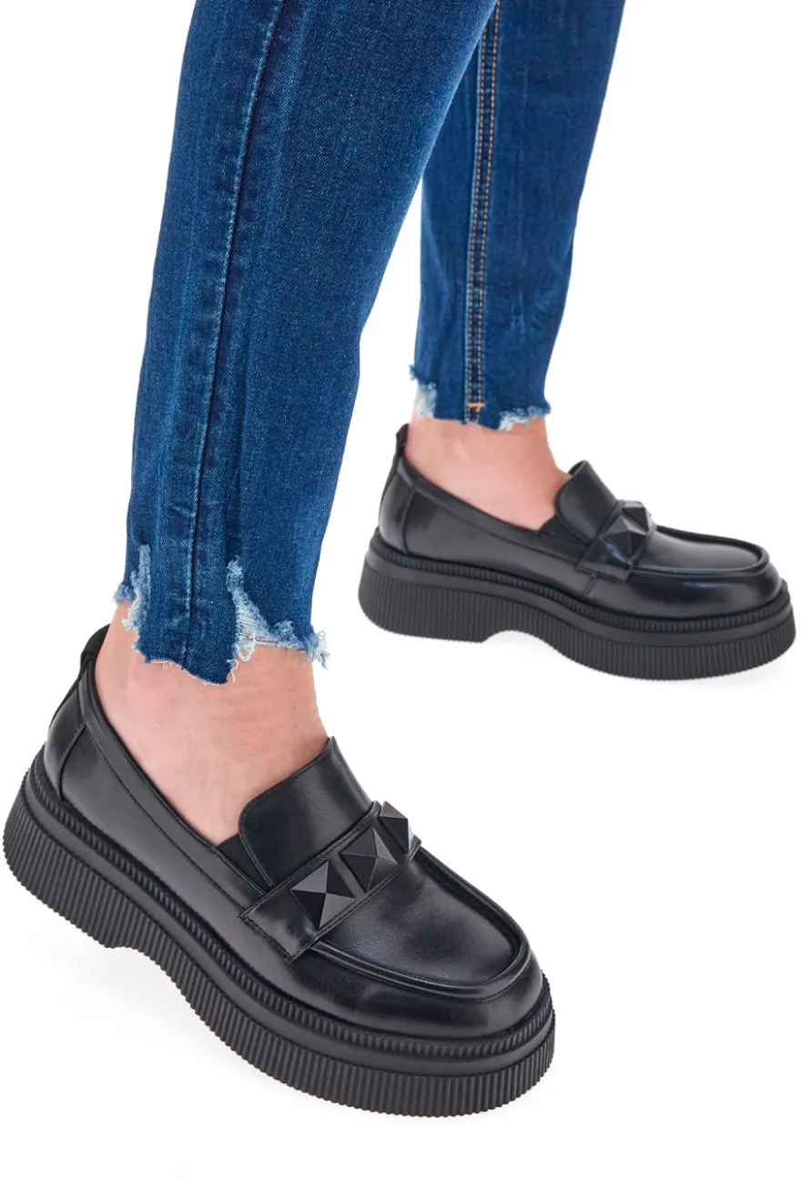 Mocassini Con Platform Sara Lopez 32203 Neri