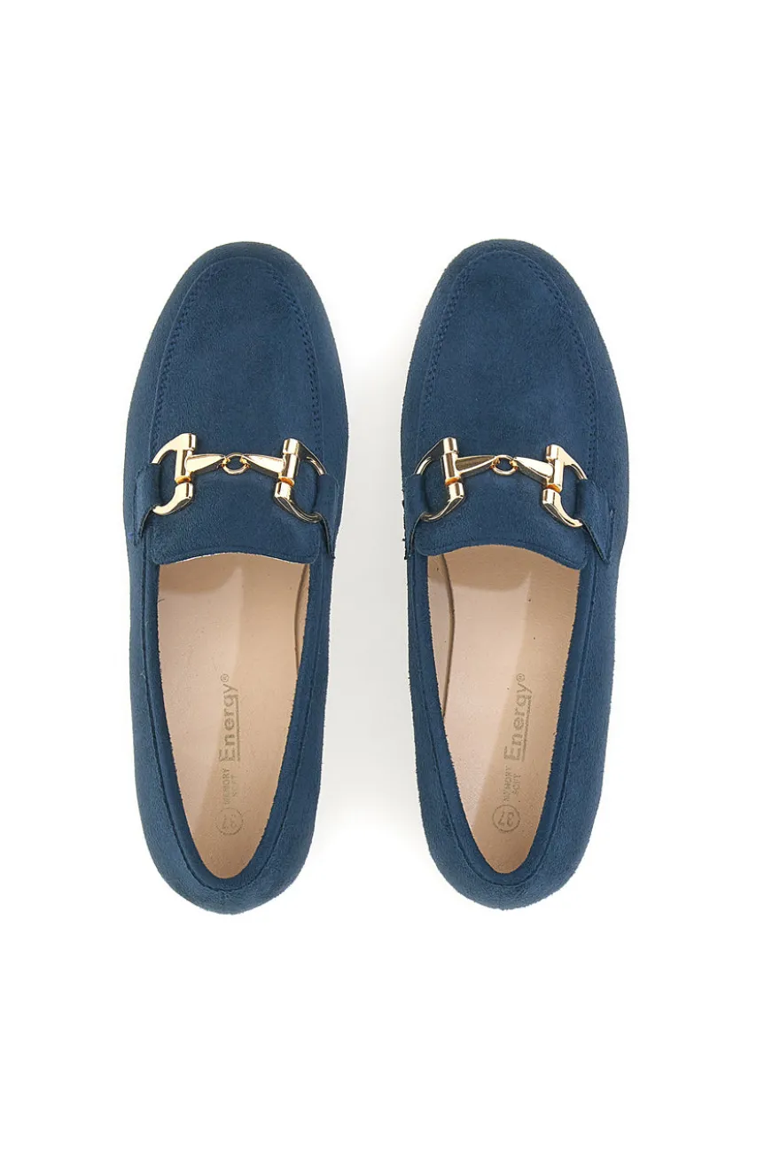 Mocassini con Tacco Blu Energy 1000