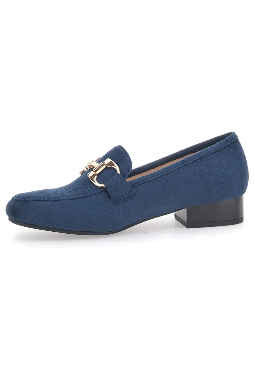 Mocassini con Tacco Blu Energy 1000
