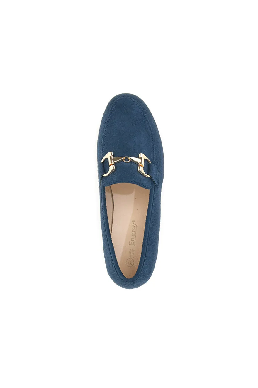 Mocassini con Tacco Blu Energy 1000