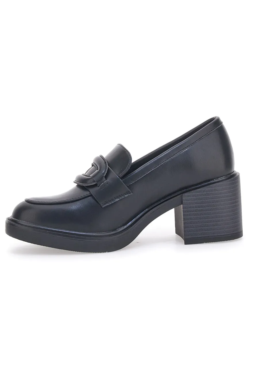 Mocassini con Tacco Nero Energy 192