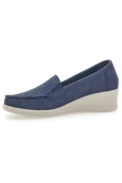 Mocassini con Zeppa Blu Navy Prima Riga 4320