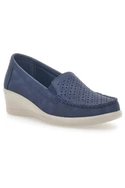 Mocassini con Zeppa Blu Navy Prima Riga 4320