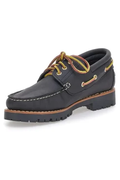 Mocassini da barca in pelle nere PTR 5140