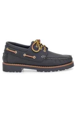 Mocassini da barca in pelle nere PTR 5140