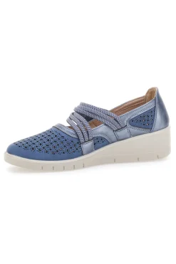 Mocassini denim traforati con strappo The First Active 5