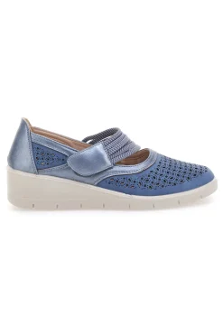 Mocassini denim traforati con strappo The First Active 5