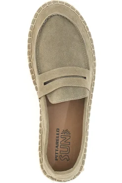 Mocassini Espadrillas beige in tessuto con suola in corda PITTARELLO SUN SG24L313