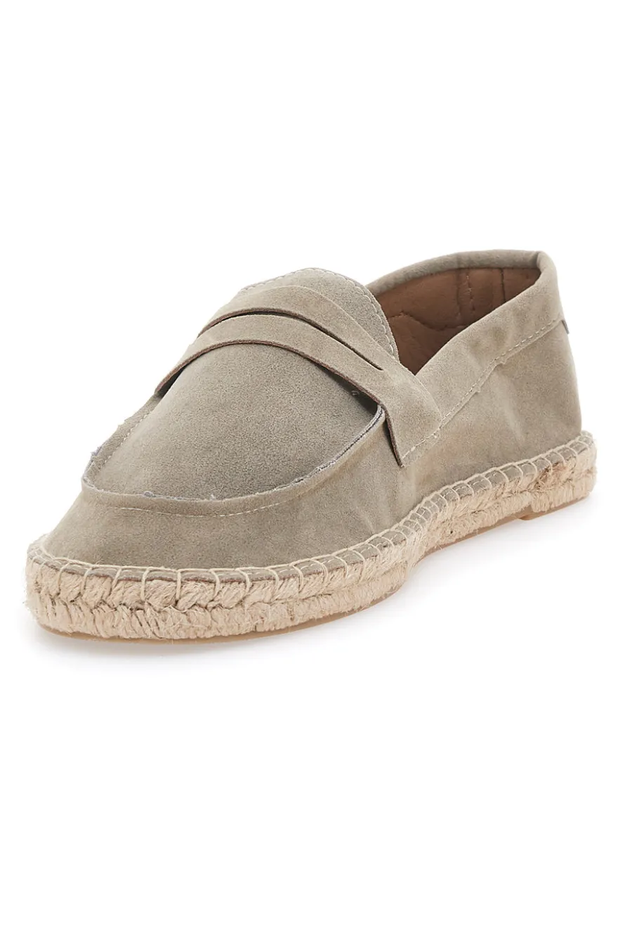 Mocassini Espadrillas beige in tessuto con suola in corda PITTARELLO SUN SG24L313