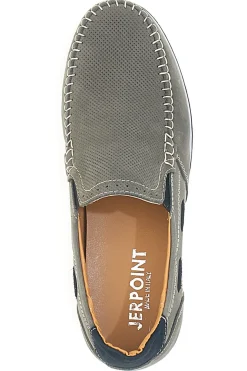 Mocassini Grigi in Pelle Nabuk Made in Italy JERPOINT 195