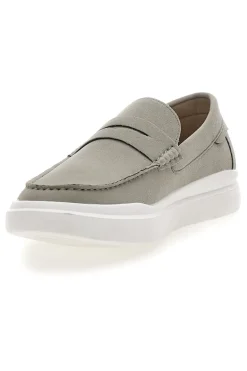 Mocassini grigi slip on con suola bianca Longford C53086