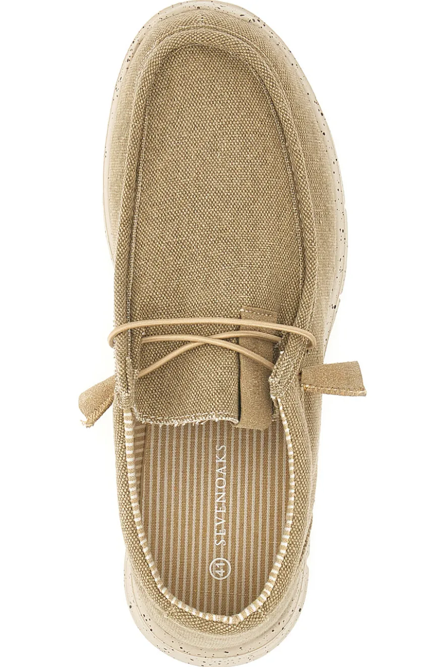 Mocassini in Tela Beige Sevenoaks 1147