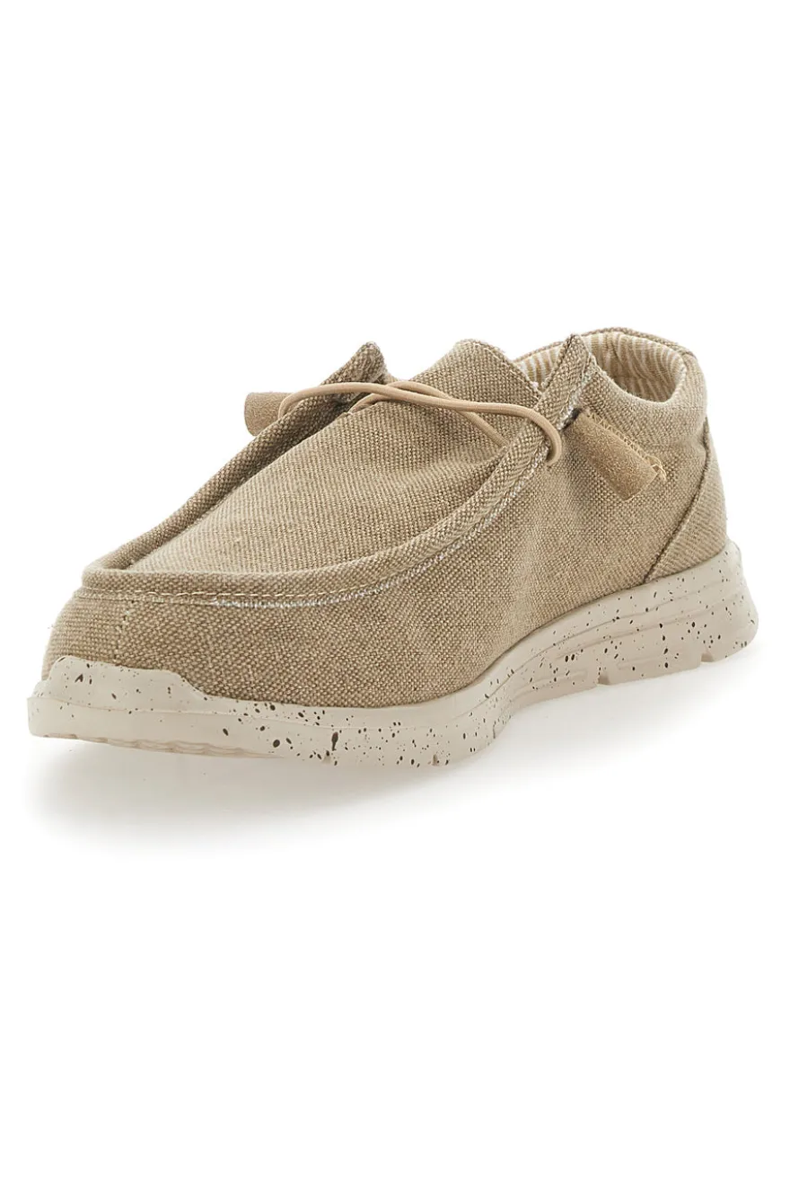 Mocassini in Tela Beige Sevenoaks 1147