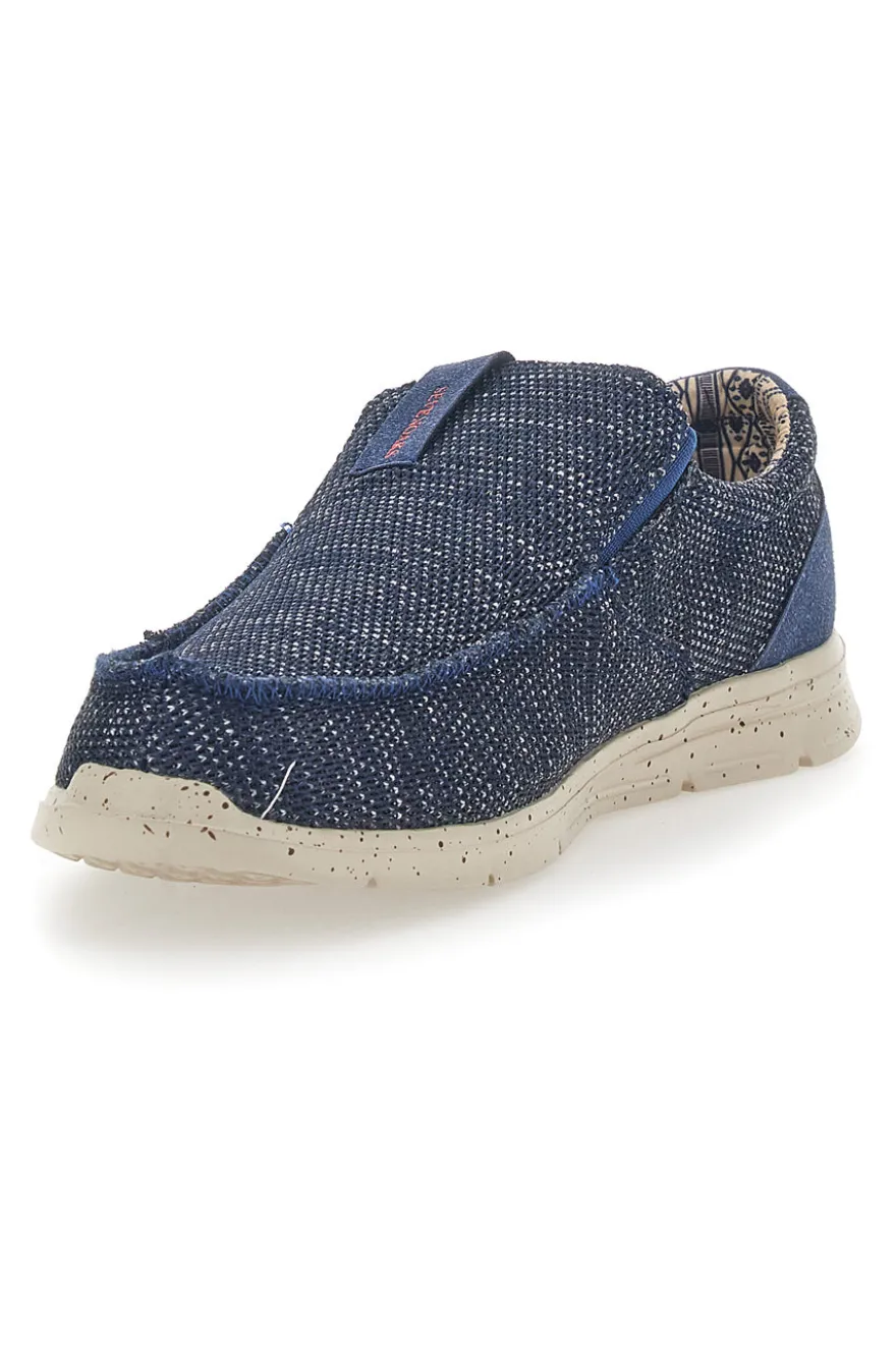 Mocassini in Tela Blu Sevenoaks 6909