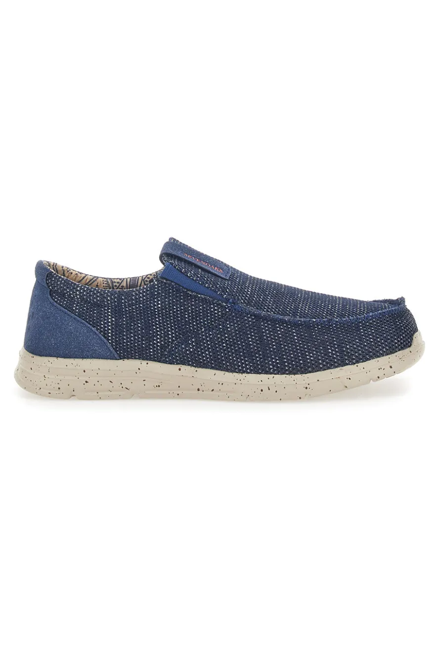 Mocassini in Tela Blu Sevenoaks 6909