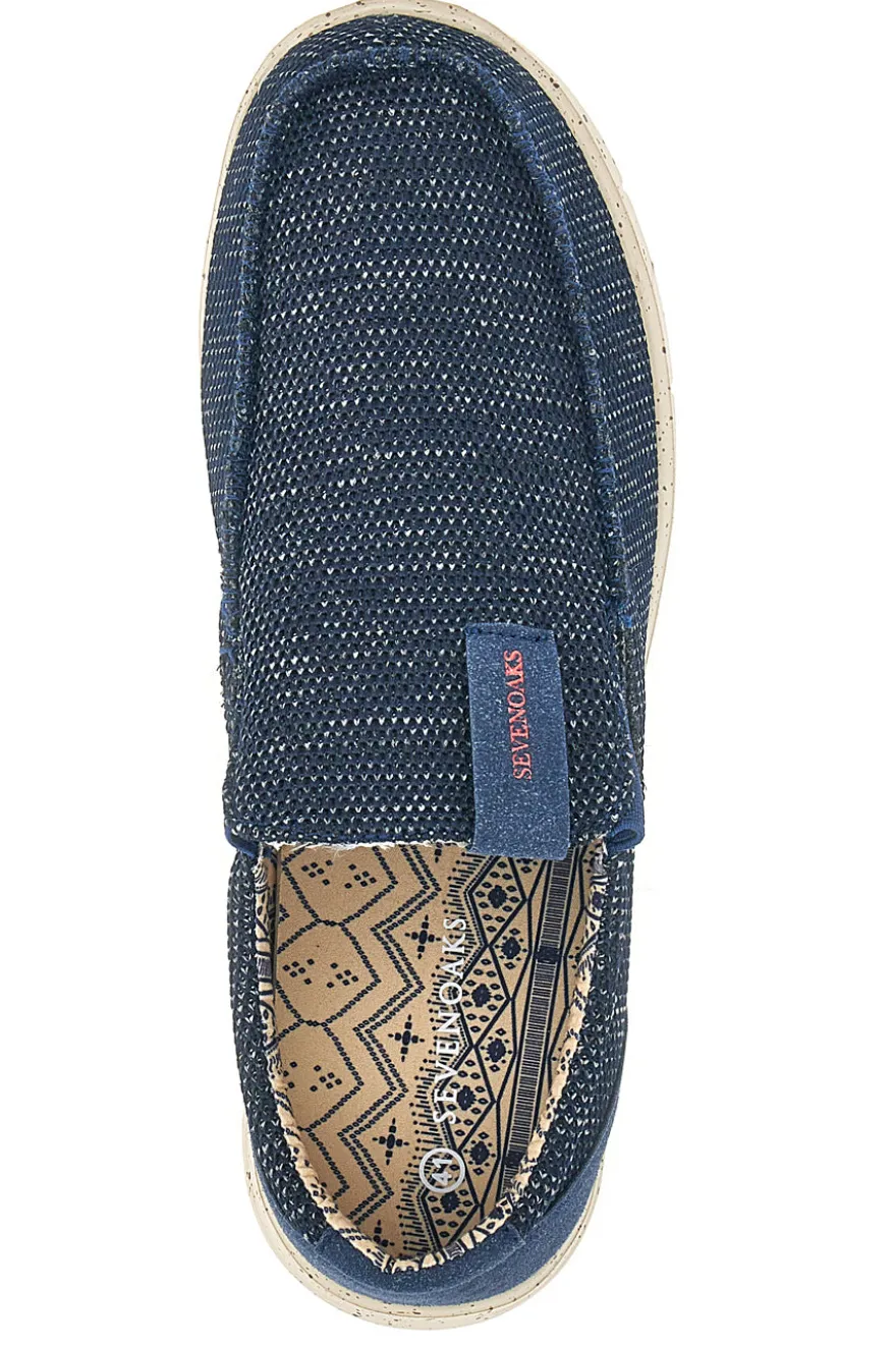 Mocassini in Tela Blu Sevenoaks 6909