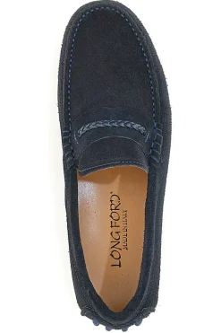 Mocassini in Vera Pelle Longford 205 Blu