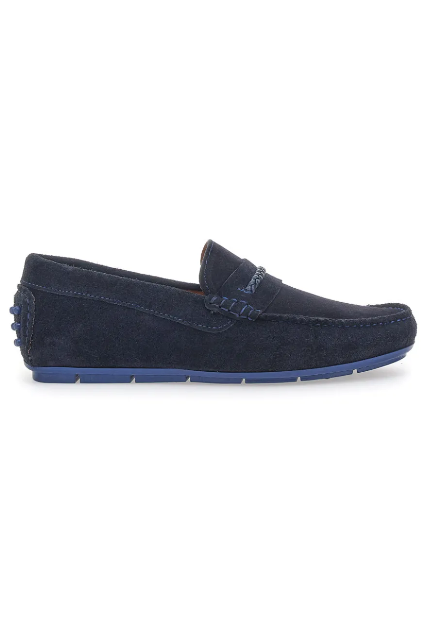 Mocassini in Vera Pelle Longford 205 Blu
