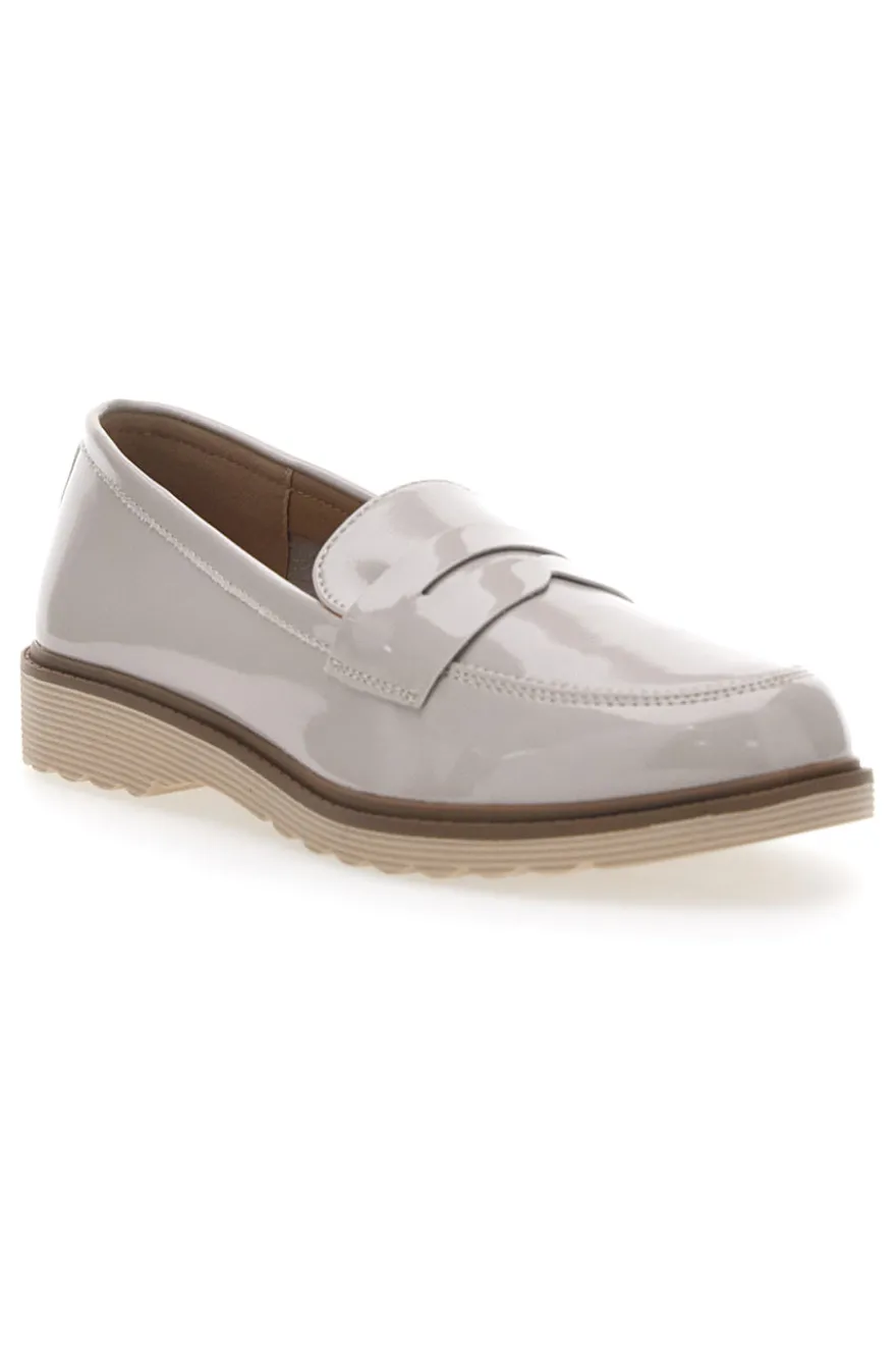 Mocassini In Vernice Beige Le Havre Paris 526820
