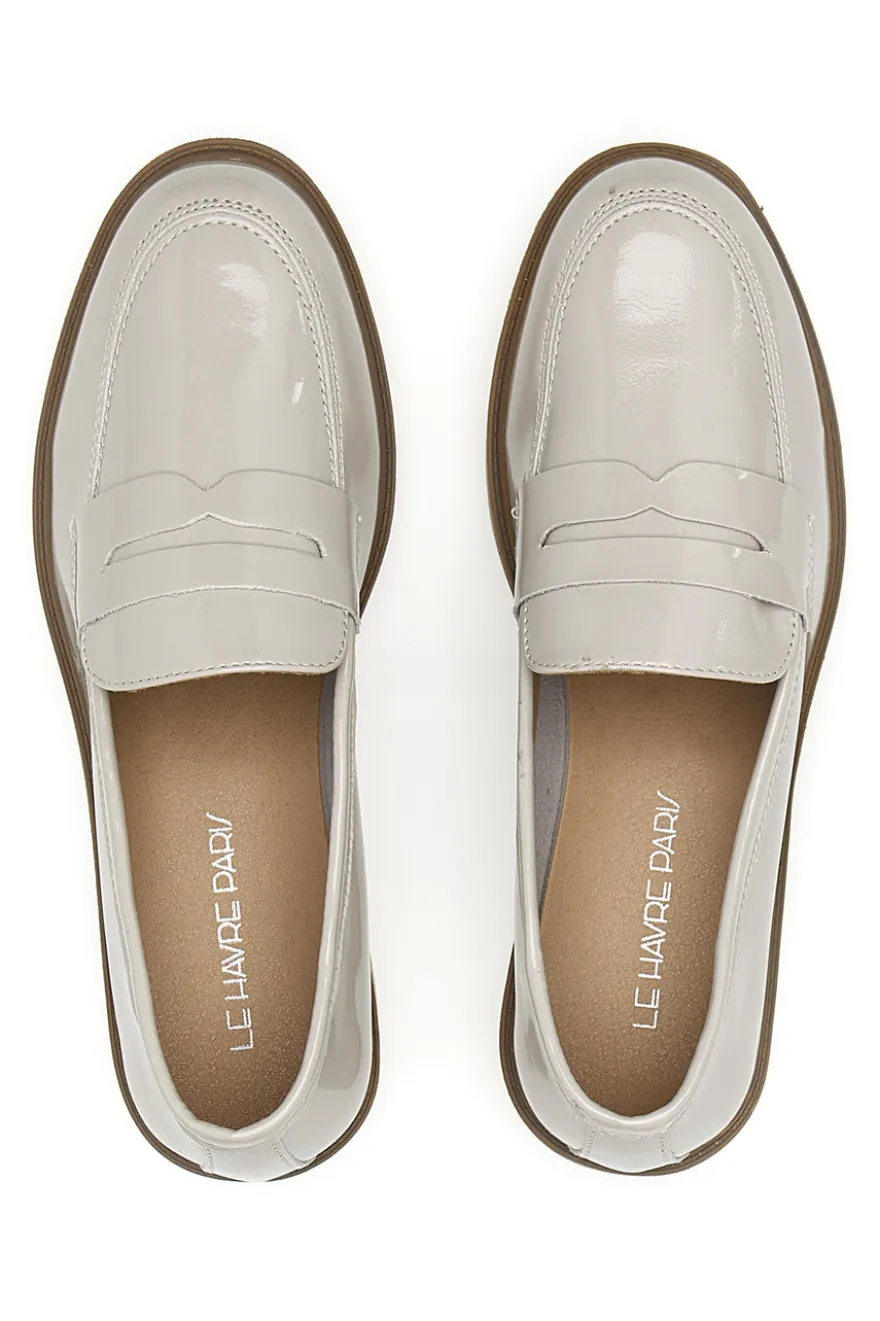 Mocassini In Vernice Beige Le Havre Paris 526820