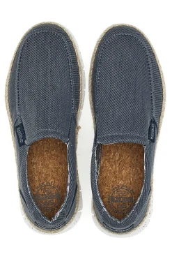 Mocassini Jeans con Rafia Decorativa MAX DILLAN DAVID TWILL